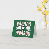Baa Humbug Funny Valais Blwlese kerst Kaart (Gele Bloem)