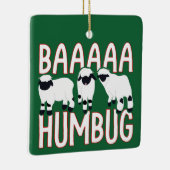 Baa Humbug Funny Valais Blwlese kerst Keramisch Ornament (Rechts)