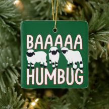 Baa Humbug Funny Valais Blwlese kerst