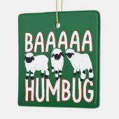 Baa Humbug Funny Valais Blwlese kerst Keramisch Ornament (Links)