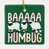 Baa Humbug Funny Valais Blwlese kerst Keramisch Ornament (Voorkant)