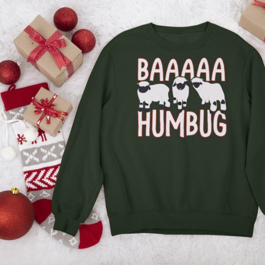Baa Humbug Funny Valais Blwlese kerst Trui