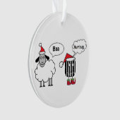 Baa Humbug Grappig Feestelijk Ornament (voorkant)