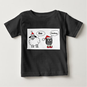 Baa Humbug Grappige Kerst Schaap Cartoon