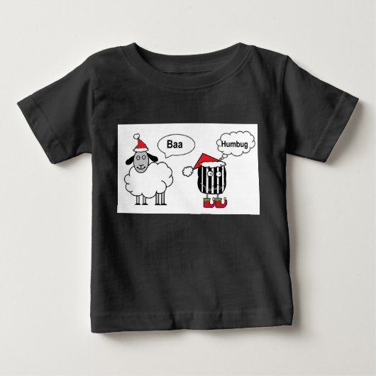 Baa Humbug Grappige Kerst Schaap Cartoon (Voorkant)
