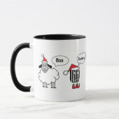 Baa Humbug Grappige Kerst Schaap Cartoon Mok (Links)