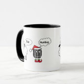 Baa Humbug Grappige Kerst Schaap Cartoon Mok (Voorkant links)