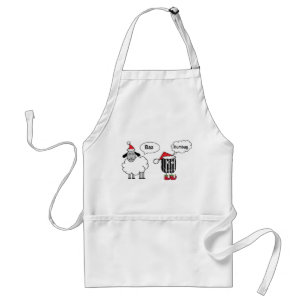 Baa Humbug Grappige Kerst Schapen Cartoon Standaard Schort