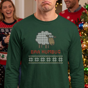 Baa Humbug Kerst Schaap T-shirt