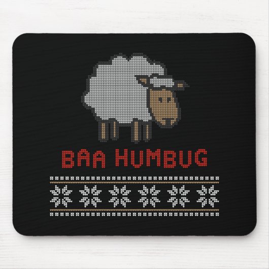Baa Humbug kerstmis Muismat (Voorkant)