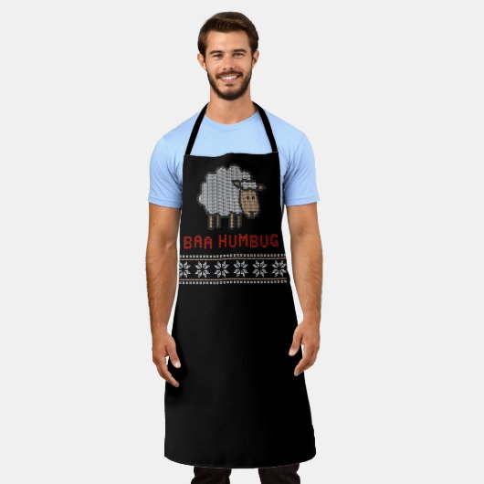Baa Humbug kerstmis | Oogzige zweefstijl Schort (Gedragen)