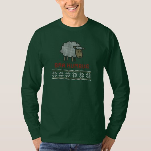 Baa Humbug kerstmis T-shirt (Voorkant)