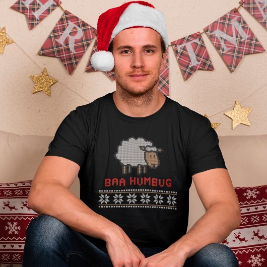 Baa Humbug kerstmis T-shirt