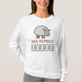 Baa Humbug Kerstmis Ugly Sweater T-shirt (Voorkant)