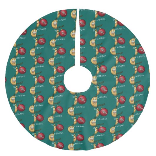 Baa Humbug Schaap Kerstversiering Cartoon Kerstboom Rok (Voorkant)