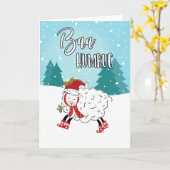 Baa humbug sheep funny joke christmas kaart (Gele Bloem)