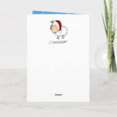 Baa Humbug Sheep Wearing A Santa Hat Holiday Feestdagen Kaart (Achterkant)