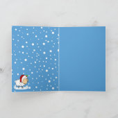 Baa Humbug Sheep Wearing A Santa Hat Holiday Feestdagen Kaart (Binnen)