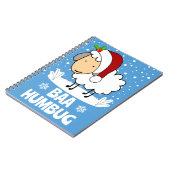 Baa Humbug Sheep Wearing A Santa Hat Holiday Notitieboek (Linkerzijde)