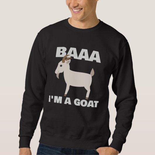 Baa I m A Goat Costume Animal  Halloween Party Goa Trui (Voorkant)