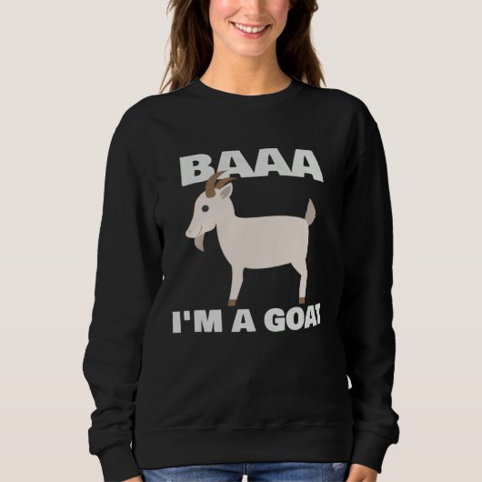 Baa I m A Goat Costume Animal  Halloween Party Goa Trui (Voorkant)