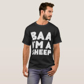 Baa I’m a Sheep Funny Text Design T-shirt (Voorkant volledig)