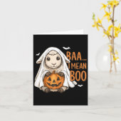 Baa ik bedoel Boo Ghost Sheep Halloween Ghost Shee Kaart (Gele Bloem)