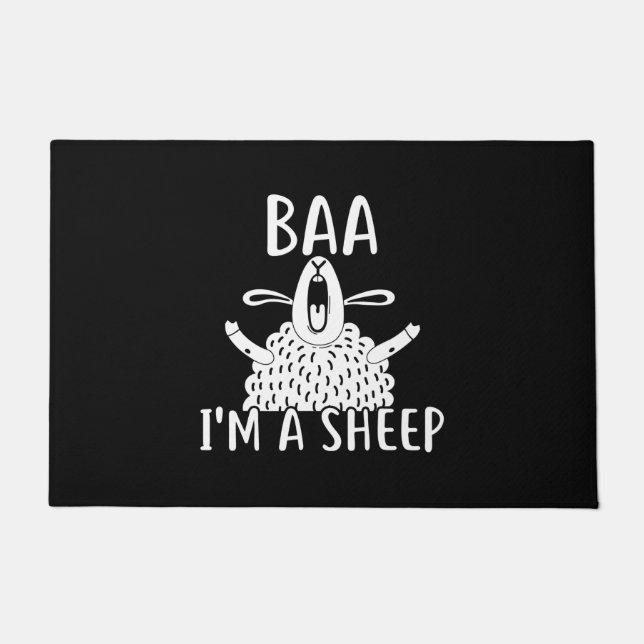 Baa I'm a Sheep | Cadeau van schapenhouders Deurmat (Voorkant)