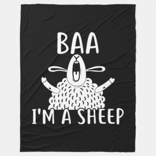 Baa I'm a Sheep Cadeau van schapenhouders Fleece Deken