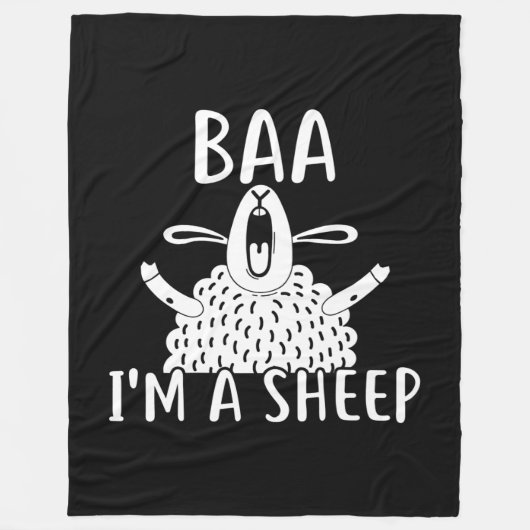 Baa I'm a Sheep | Cadeau van schapenhouders Fleece Deken (Voorkant)