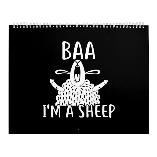 Baa I'm a Sheep | Cadeau van schapenhouders Kalender (Hoes)