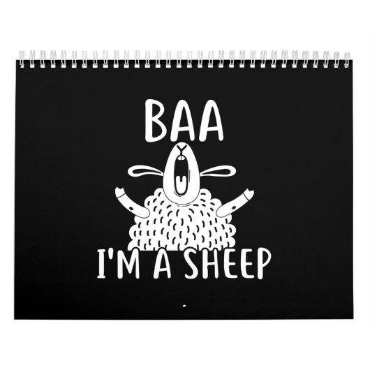 Baa I'm a Sheep | Cadeau van schapenhouders Kalender (Hoes)