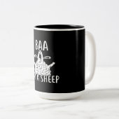 Baa I'm a Sheep | Cadeau van schapenhouders Tweekleurige Koffiemok (Voorkant rechts)