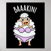 Baa-kini Grappige Bikini Pun Donker BG Poster (Voorkant)