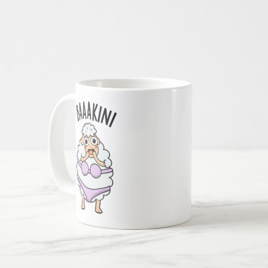 Baa-kini Grappige Bikini Pun Koffiemok (Voorkant links)