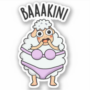 Baa-kini Grappige Bikini Pun Sticker