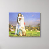  Baa-lammeren van Ford Madox Brown Canvas Afdruk (Voorkant)