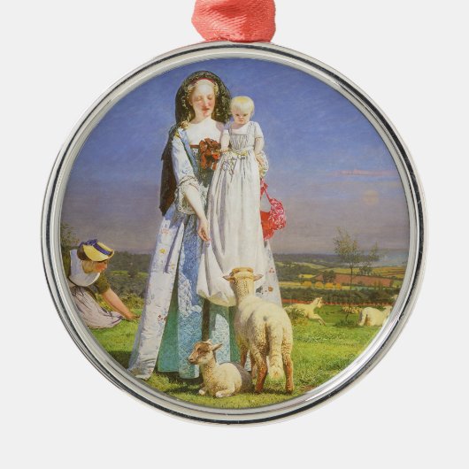  Baa-lammeren van Ford Madox Brown Metalen Ornament (Voorkant)