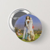 Baa-lammeren van Ford Madox Brown Ronde Button 5,7 Cm (Voorkant /achterkant)