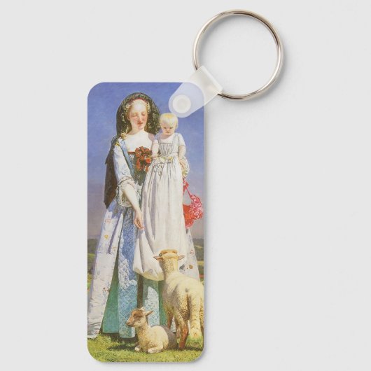 Baa-lammeren van Ford Madox Brown Sleutelhanger (Achterkant)
