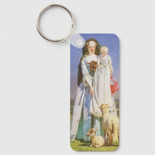  Baa-lammeren van Ford Madox Brown Sleutelhanger (Voorkant)