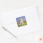  Baa-lammeren van Ford Madox Brown Vierkante Sticker (Envelop)