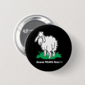 Baa-Means-No Ronde Button 5,7 Cm (Voorkant /achterkant)