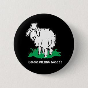 Baa-Means-No Ronde Button 5,7 Cm