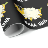 Baa-nana Funny Banana Pun Dark BG Cadeaupapier (Rol Hoek)