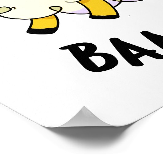 Baa-nana Funny Banana Pun Poster (Hoek)