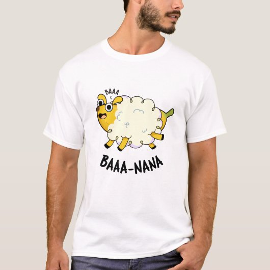 Baa-nana Funny Banana Pun T-shirt (Voorkant)
