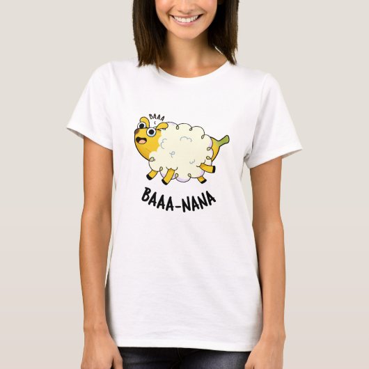 Baa-nana Funny Banana Pun T-shirt (Voorkant)