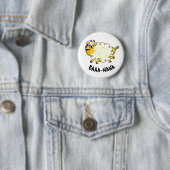 Baa-nana Grappige Banaan Schaap Woordgrap Ronde Button 5,7 Cm (In situ)