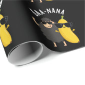 Baa-nana Grappige Banana Puns Donker BG Cadeaupapier (Rol Hoek)